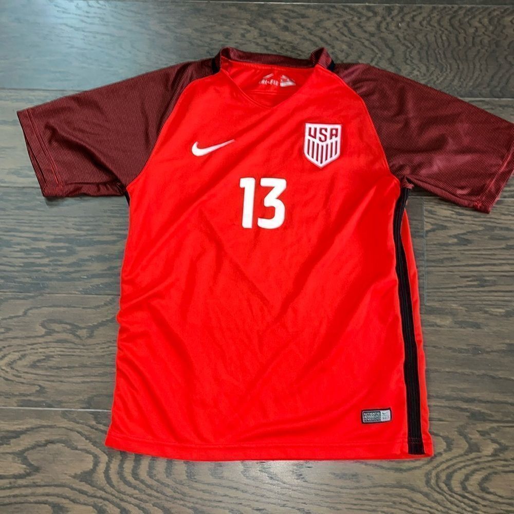 Women’s USA National Team 2017 Alex Morgan #13 Stadium Home Soccer Jersey 28/M